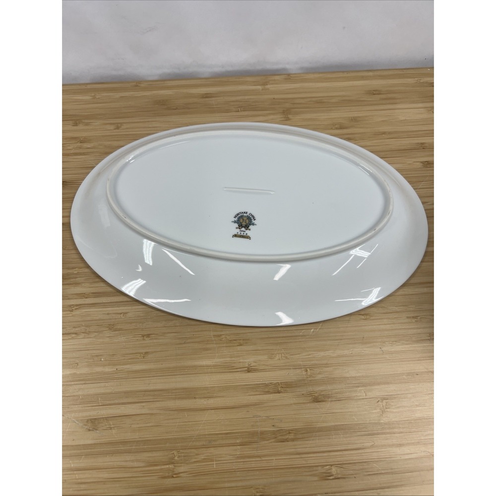 Noritake Bluebell 5558 Oval Vegetable Serving Bowl w Underplate Japan - Picture 7 of 8